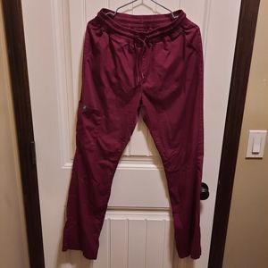 Burgundy scrub pants